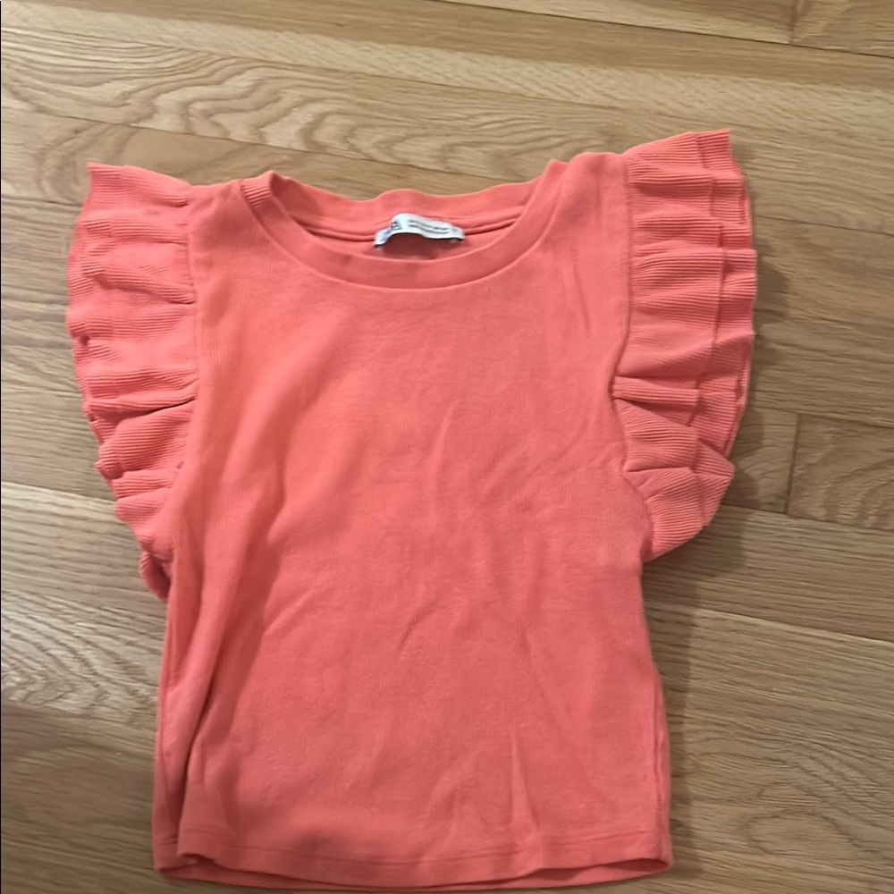 Ruffled Sleeve Coral Top from Zara - Picture 4 of 5